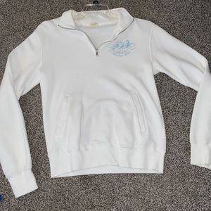 white heaven sent brandy melville quarter zip